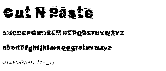 cut n paste font